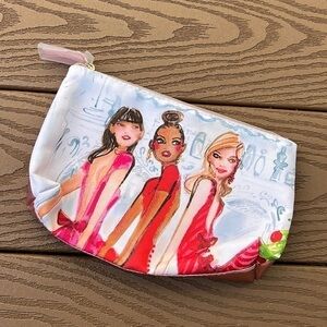 Estee Lauder cute glamour pink metallic make up bag